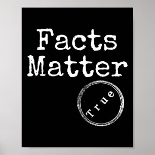 Poster Vrai faits Création de texte blanc