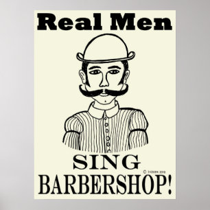 Poster Vrai Homme Chant Barbershop