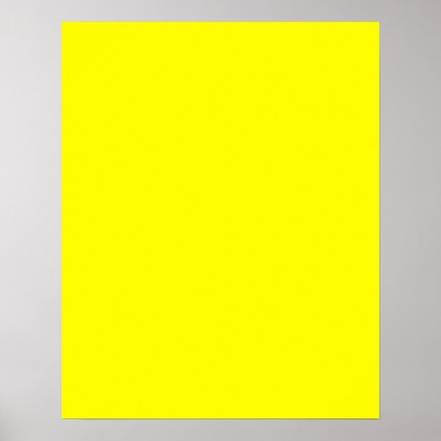 Poster Vrai Jaune Fluo Couleur Délice Prêt à Customiser (Devant)