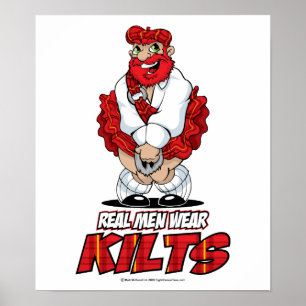 Poster Vrais kilts de vêtements pour hommes