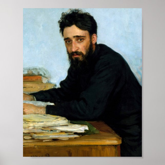 Poster Vsevolod Mikhailovich Garshin - Ilia Repin - 1884 (Devant)
