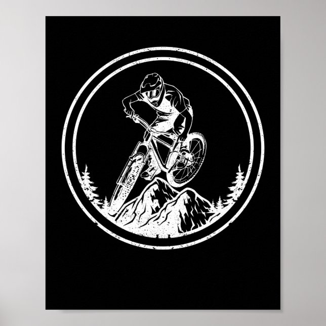 Poster VTT Rider Downhill VTT VTT Bi (Devant)