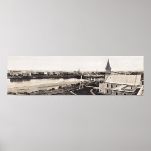 Poster Vue 1915 de Fairbanks, photographie longue de yard