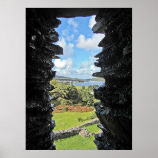 Poster Vue à travers la fenêtre du château