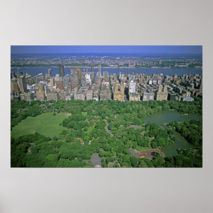 Poster Vue aérienne de Central Park et du côté ouest