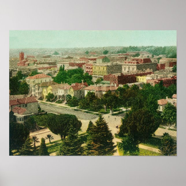 Poster Vue aérienne de la ville (Devant)
