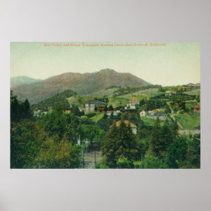 Poster Vue aérienne de la ville, Mt Tamalpais