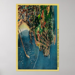 Poster Vue aérienne de Monterey et Presido
