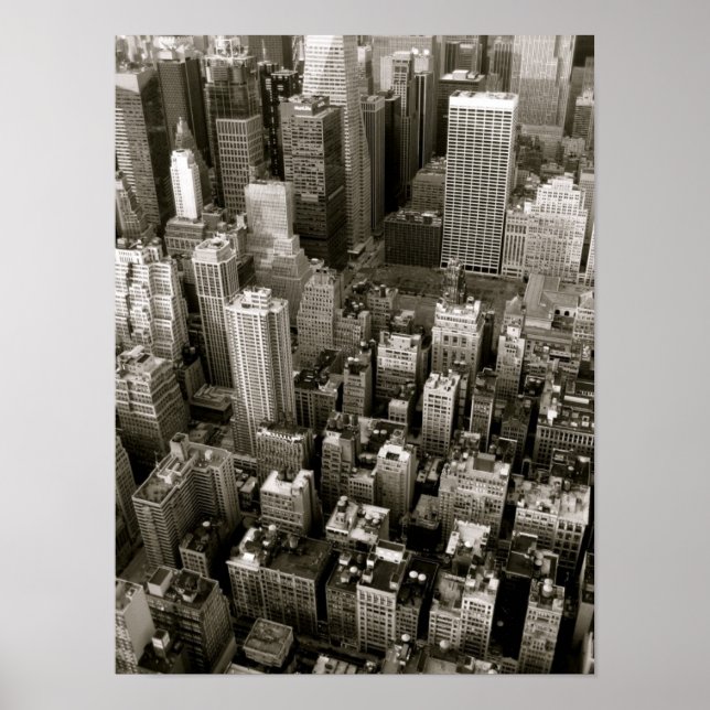 Poster Vue aérienne de New York City (Devant)