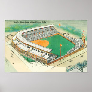 Poster Vue aérienne de Wrigley Field # 3Chicago, IL