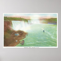 Vue aérienne des chutes Niagara entières