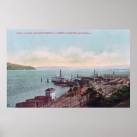 Vue aérienne du débarquement du ferry et du nord