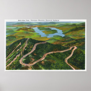 Poster Vue aérienne du mémorial Hwy de Whiteface Mt