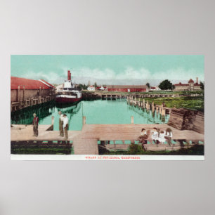 Poster Vue aérienne du quai Petaluma, CA