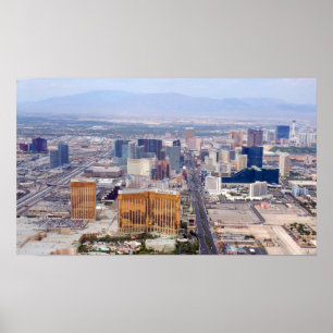 Poster Vue aérienne Las Vegas Strip 2009