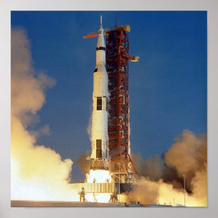 Poster Vue au sol de l'engin spatial de mission lunaire