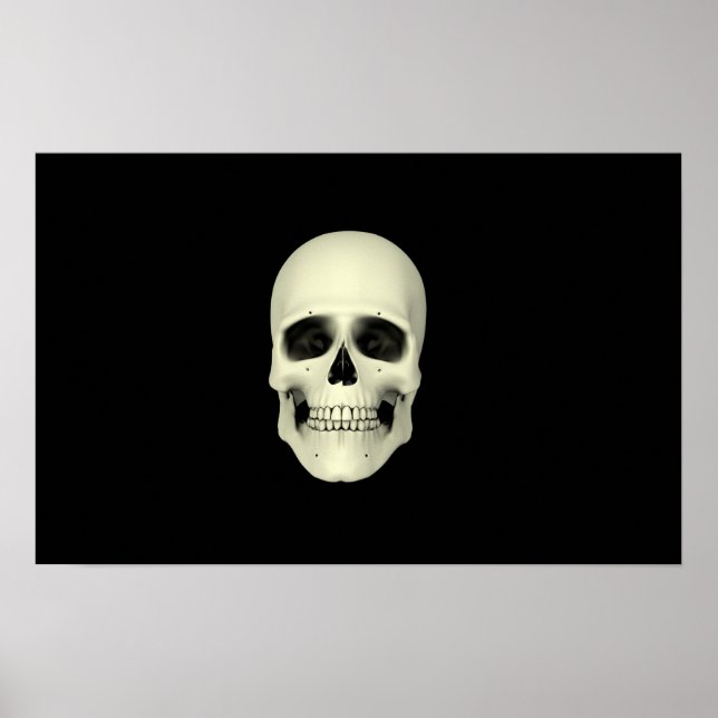 Poster Vue Avant Du Crâne Humain (Devant)