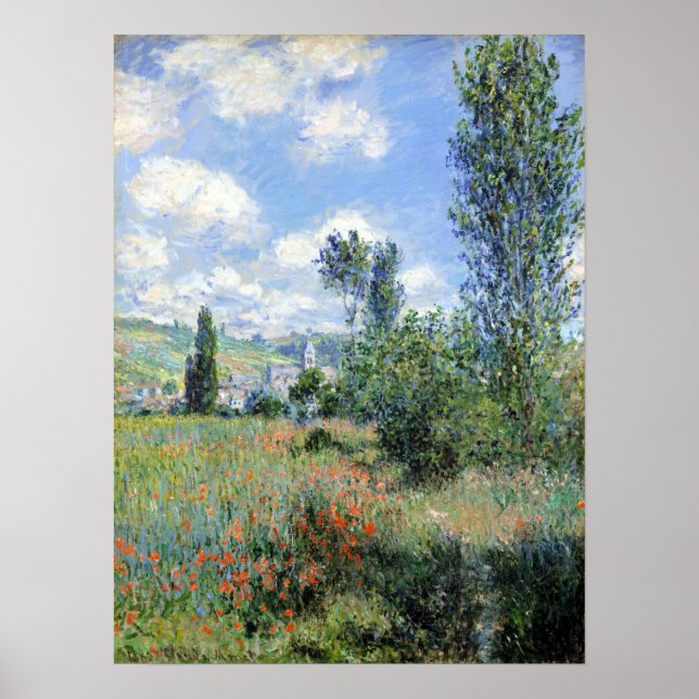 Poster Vue Claude Monet de Vétheuil (Devant)