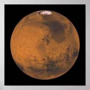 Poster Vue couleur globale de Mars
