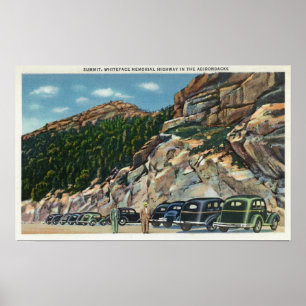 Poster Vue d'aire de stationnement du sommet