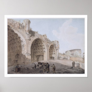 Poster Vue dans le forum romain (le temple de la paix)