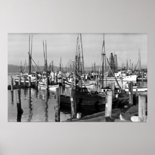Poster Vue d'Astoria, bord de mer de l'Orégon de flotte