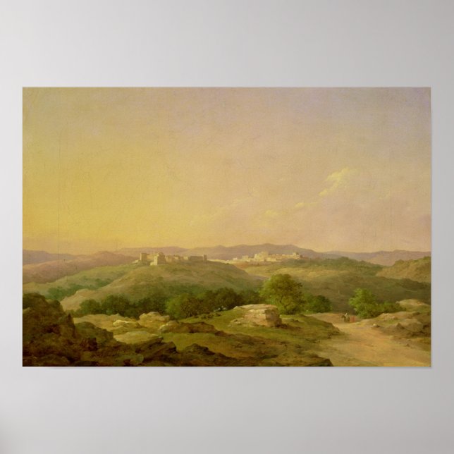 Poster Vue de Bethléem, 1857 (Devant)