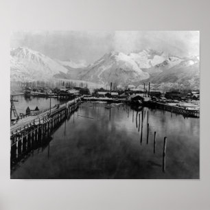 Poster Vue de bord de mer dans Valdez, photographie de