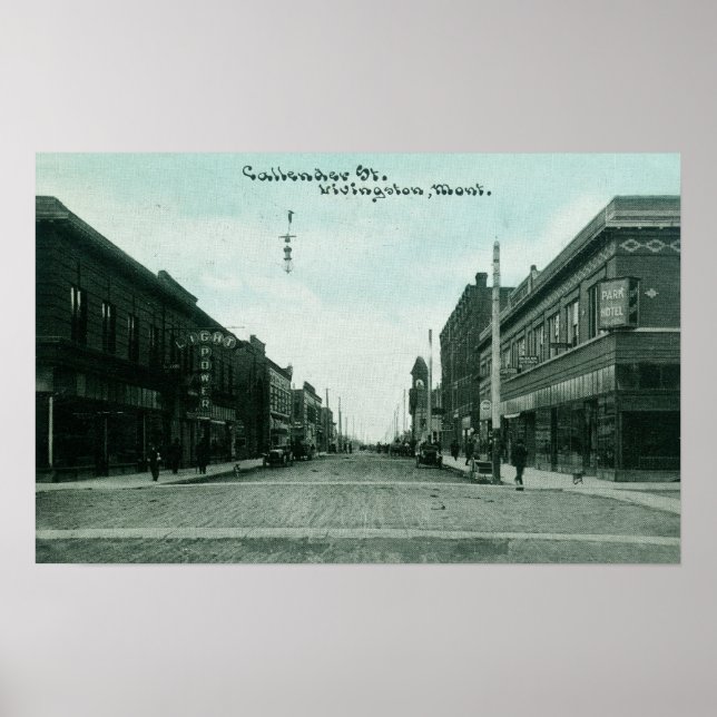 Poster Vue de Callender StreetLivingston, MT (Devant)