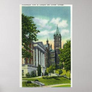 Poster Vue de campus de Syracuse U montrant l'université