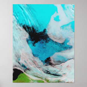 Poster Vue de couleur fausse de Polynya (eau libre)