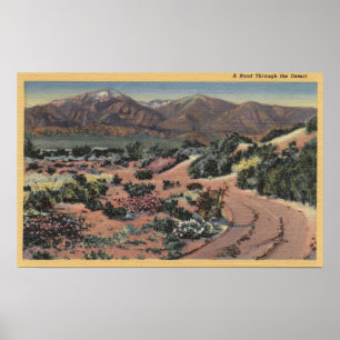 Poster Vue de désert de CaliforniaScenic
