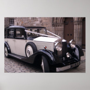 Poster Vue de face de Rolls Royce 1936 20/25