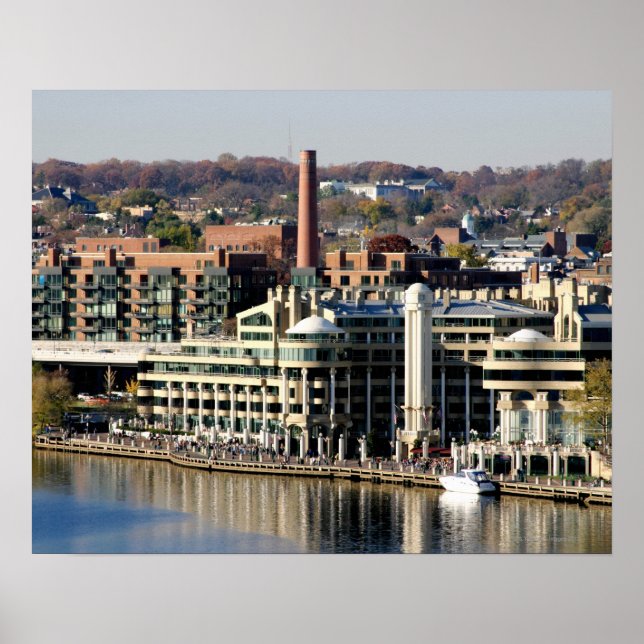 Poster Vue de Georgetown et Waterfront-Washington DC (Devant)