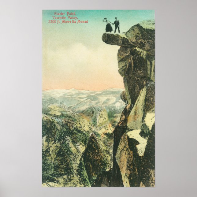 Poster Vue de Glacier Point sur Yosemite (Devant)