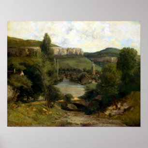 Poster Vue de Gustave Courbet d'Ornans