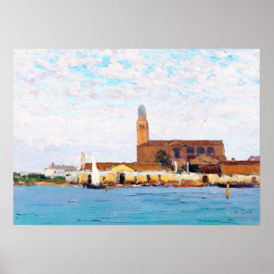 Poster Vue de la cathédrale de Chioggia par Alfred Zoff