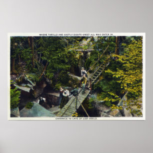 Poster Vue de la caverne de l'entrée perdue d'âmes