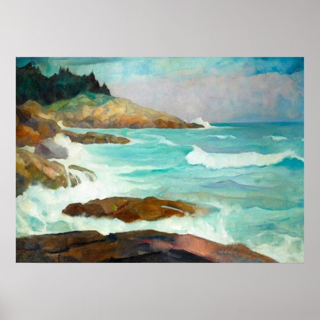 Poster Vue de la côte du Maine par Newell Convers Wyeth (Devant)