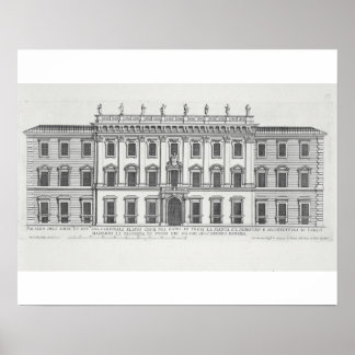 Poster Vue de la façade du Palais Chigi, Rome, design