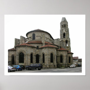 Poster Vue de la flèche de l'église (photo)