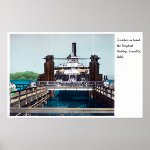 Poster Vue de la foire commerciale de ferry-boat de