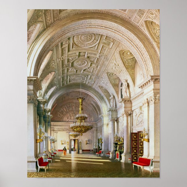 Poster Vue de la Maison Blanche du Palais d'Hiver (Devant)