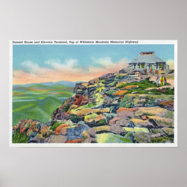 Poster Vue de la Maison du Sommet, Terminal de l'ascenseu (Devant)