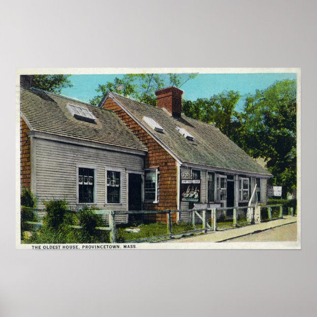 Poster Vue de la plus vieille maison de la ville (Devant)