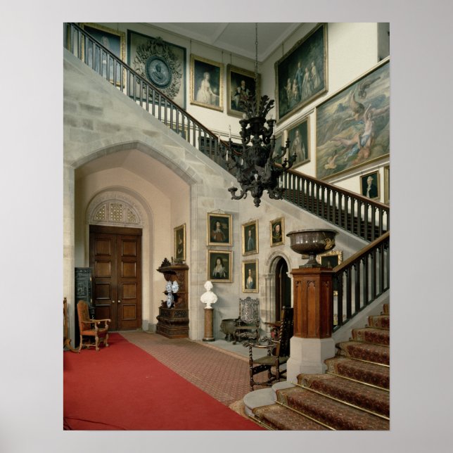 Poster Vue de la salle des escaliers, 1812-15 (Devant)