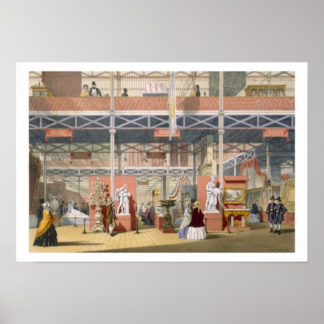 Poster Vue de la section Italie de la Grande Exposition (Devant)