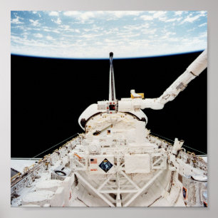 Poster Vue de la Terre depuis la navette spatiale Columbi