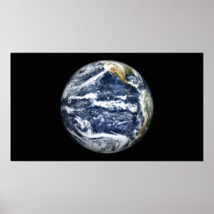 Poster Vue de la Terre entière centrée sur l'océan Pacifi