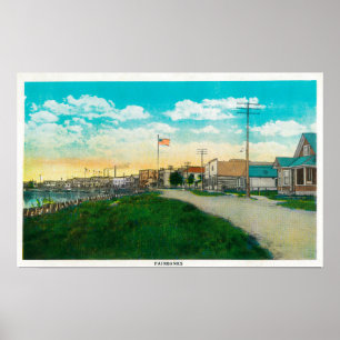 Poster Vue de la ville de Fairbanks, AlaskaFairbanks, AK